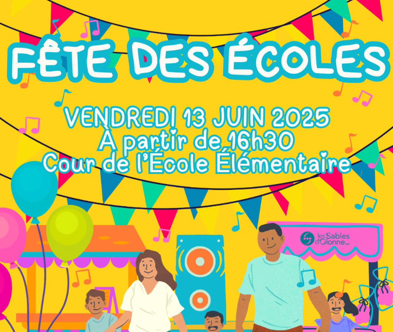 Affiche fête des écoles René Millet